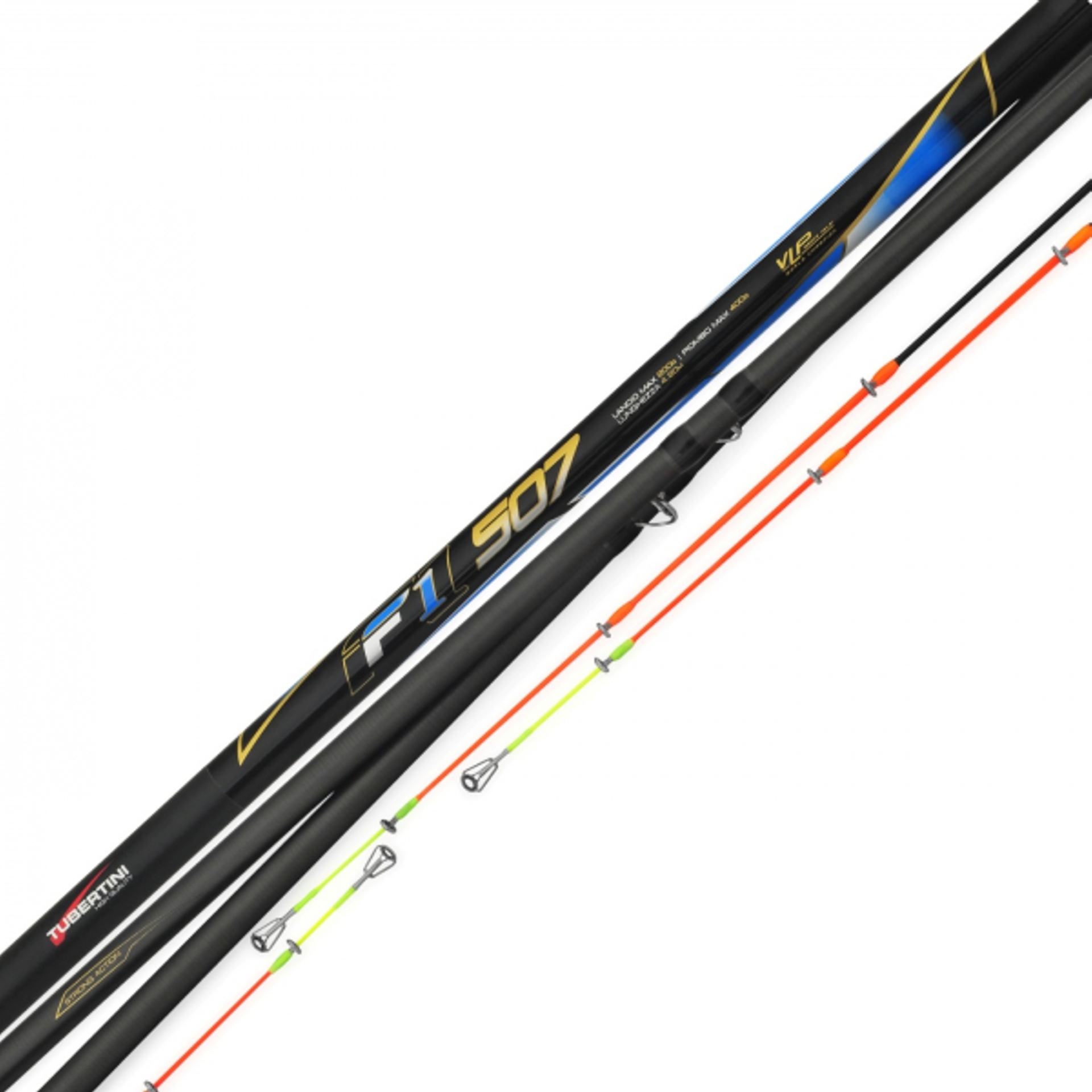 Canne à Pêche Télescopique Tubertini F1 2000 MT 5,00 Strong – 300 G – Sans Pointes, Neuf